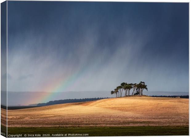 After Every Storm Comes A Rainbow Canvas Print by Inca Kala