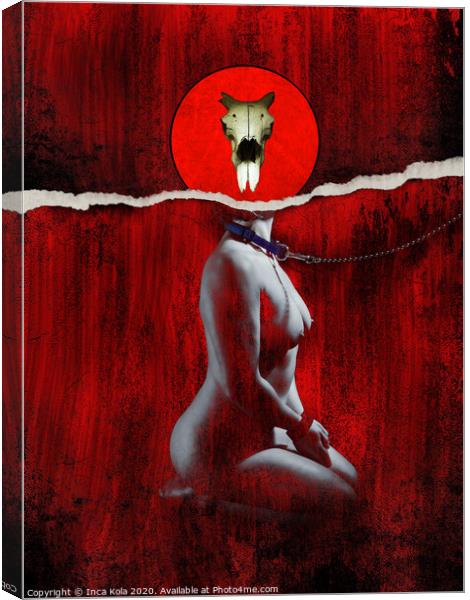 Erotica Torn and Abstracted Canvas Print by Inca Kala