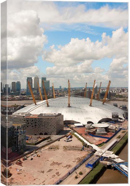 O2 London from cable car Canvas Print by anna collins