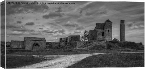 Magpie Mine pit head & winding house Canvas Print by Robert Maddocks