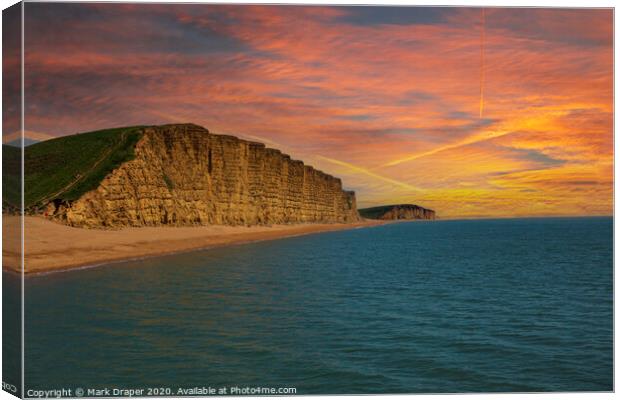 West Bay at Sunset Canvas Print by Mark Draper