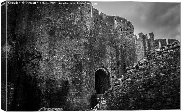 Caerphilly Castle, Wales Canvas Print by Stewart Nicolaou