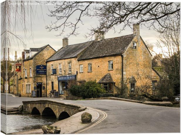 Beautiful Bourton On The Water Canvas Print by Stewart Nicolaou