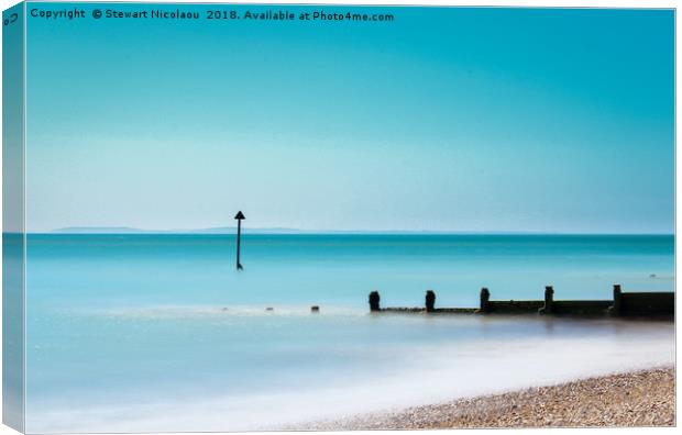 Down By The Sea In Selsey. Sussex  Canvas Print by Stewart Nicolaou