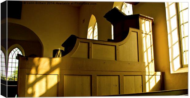  The three tier pulpit. Canvas Print by Colin Brittain