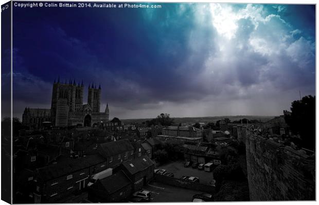  Storm over Lincoln Canvas Print by Colin Brittain