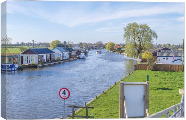 Potter Heigham Over Looking River Thurne Canvas Print by James Taylor