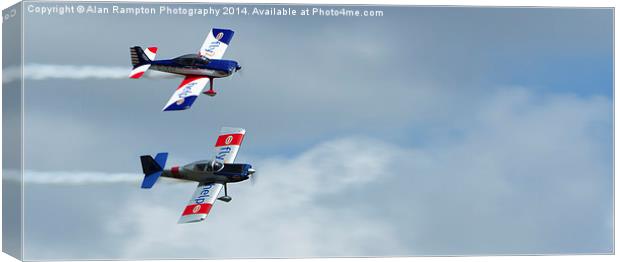 Abingdon Air Show small stunt planes fly by  Canvas Print by Alan Rampton Photography