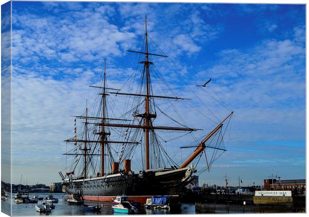 hms warrior Canvas Print by nick wastie