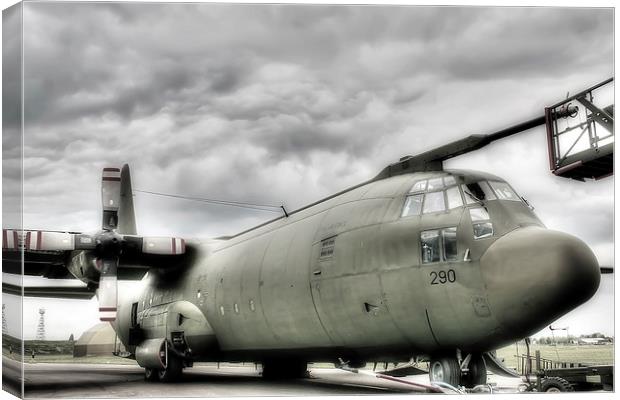 C130K Hercules Servicing Canvas Print by Chaz Gelder