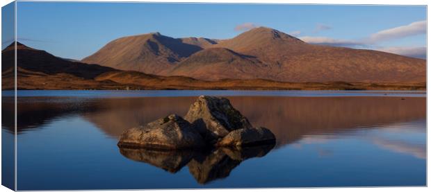 Lochan Na H-Achlaise And Black Mount Canvas Print by Tommy Dickson