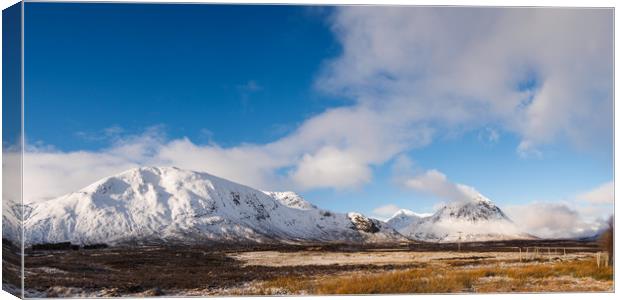 Rannoch Moor Panorama.  Canvas Print by Tommy Dickson