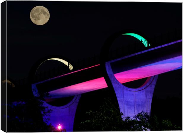 The Futuristic Falkirk Wheel Canvas Print by Tommy Dickson