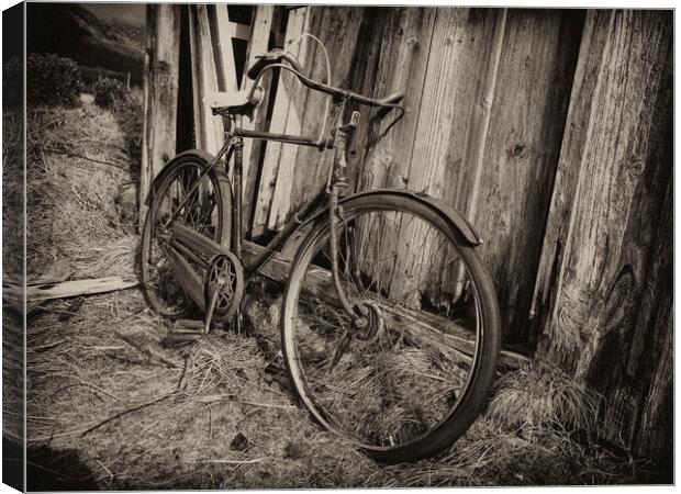 Abandoned bicycle. Canvas Print by Tommy Dickson