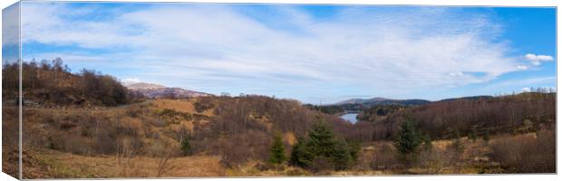 Panoramic Trossachs Canvas Print by Tommy Dickson