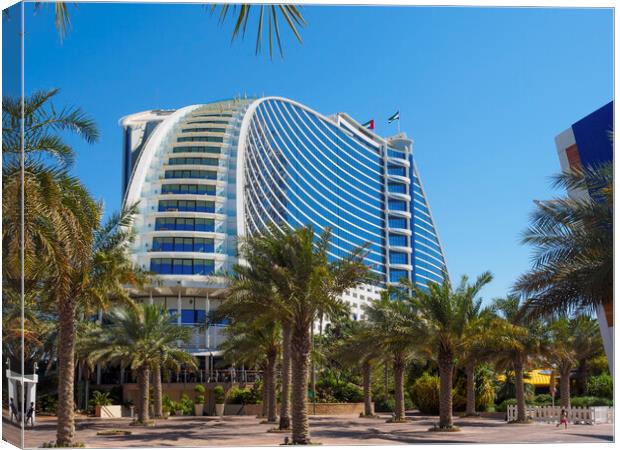 Jumeirah Beach Hotel, Dubai. Canvas Print by Tommy Dickson