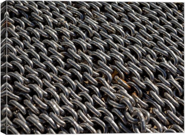 Metal Chain Abstract. Canvas Print by Tommy Dickson