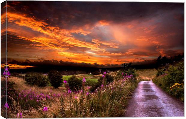  Sunset over Rochdale Canvas Print by Darren Eves