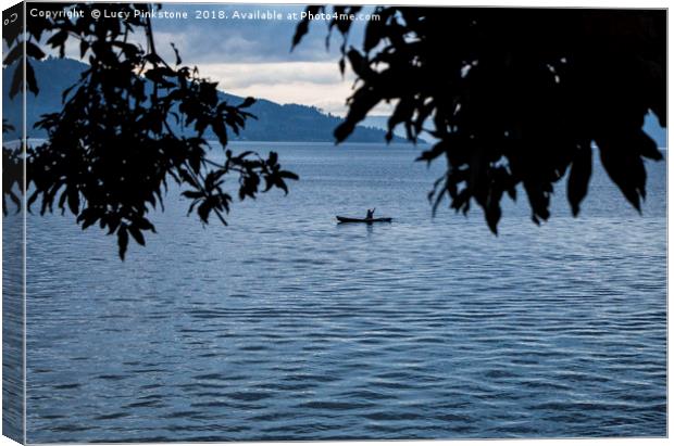 Twilight on Lake Toba, Sumatra Canvas Print by Lucy Pinkstone