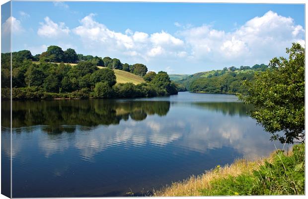 Lliw reservoir near Swansea Canvas Print by Paul Nicholas