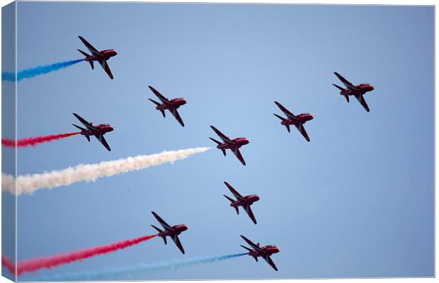 Red Arrow full formation Canvas Print by Paul Nicholas