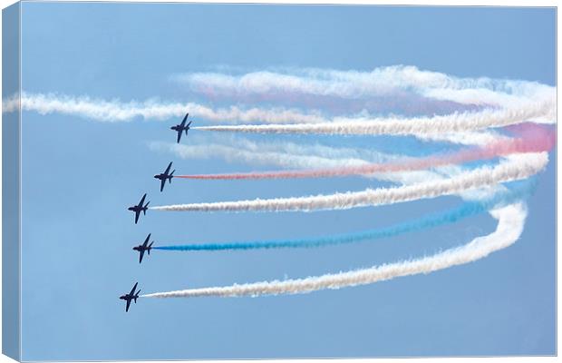 Red Arrows display Canvas Print by Paul Nicholas