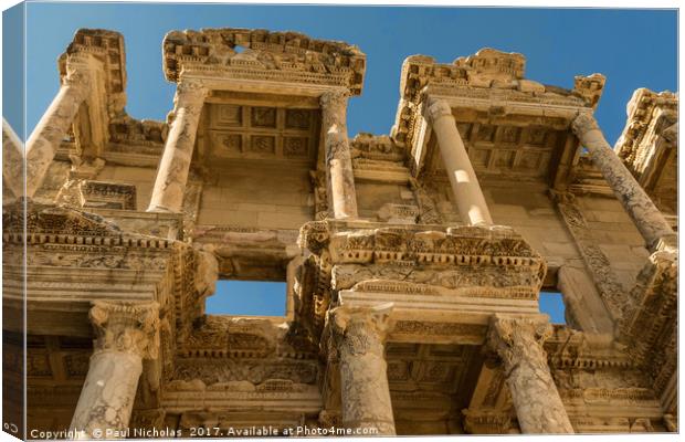 Library of Celsus in Ephesus Canvas Print by Paul Nicholas