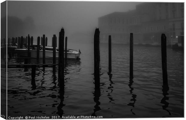 Venice in the fog Canvas Print by Paul Nicholas