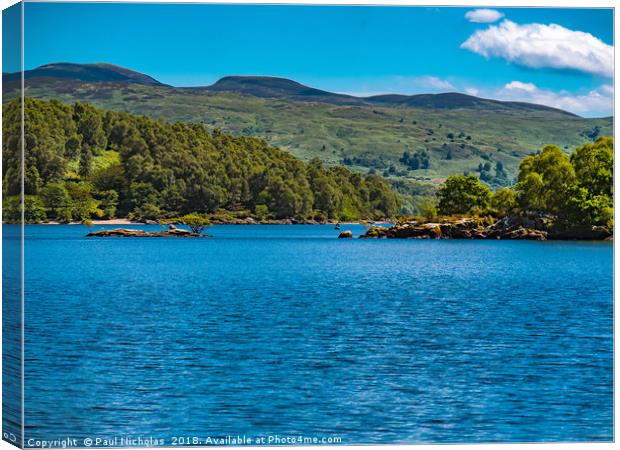 Loch Lomond from Luss Canvas Print by Paul Nicholas