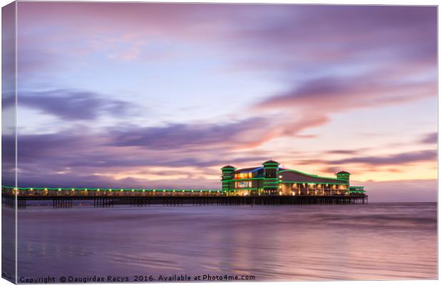 The Grand Pier, Weston-Super-Mare at Dusk Canvas Print by Daugirdas Racys