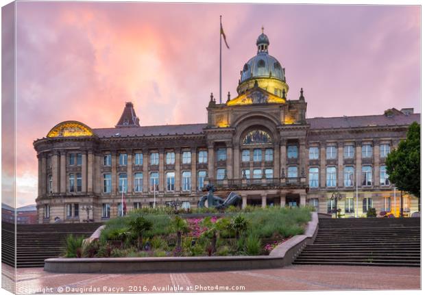 Birmingham Council House Canvas Print by Daugirdas Racys