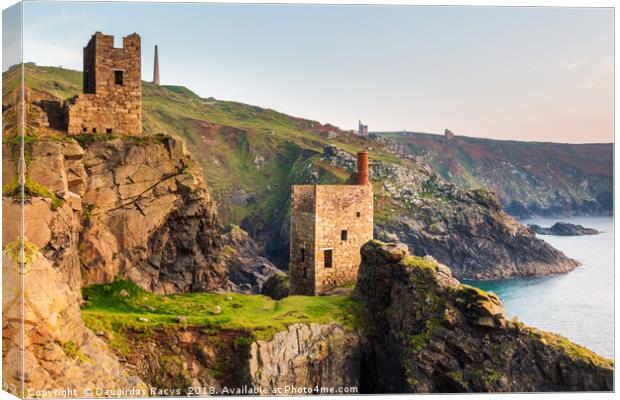 Botallack tin mines, Cornwall Canvas Print by Daugirdas Racys