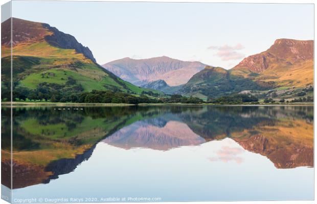 Llyn Nantlle reflections Canvas Print by Daugirdas Racys