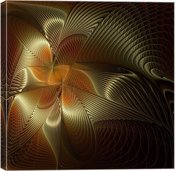 Radiating Gold Canvas Print by Amanda Moore