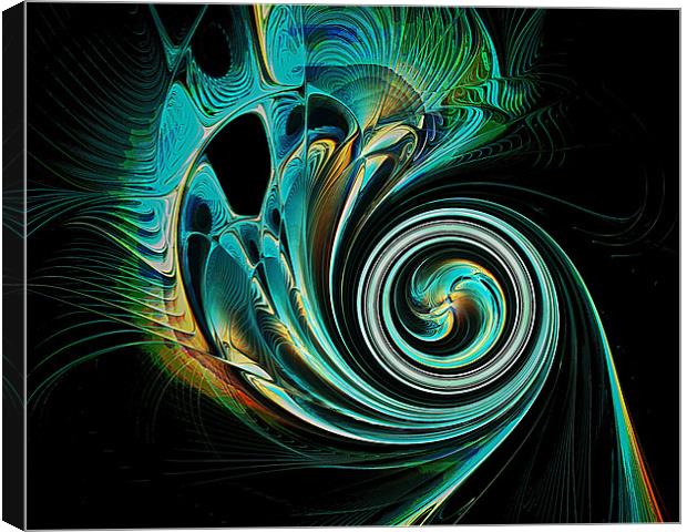 AquaSpiral Canvas Print by Amanda Moore