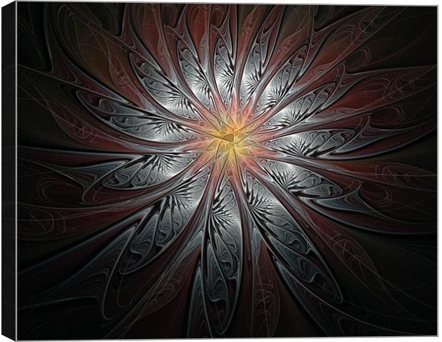 Petals in Pewter Canvas Print by Amanda Moore