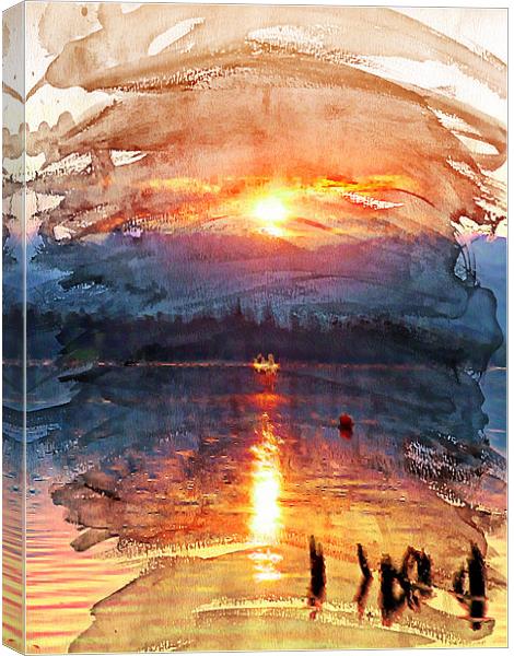 Windermere Sunset Canvas Print by Amanda Moore