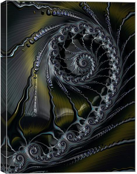  Spiral in Pewter Canvas Print by Amanda Moore