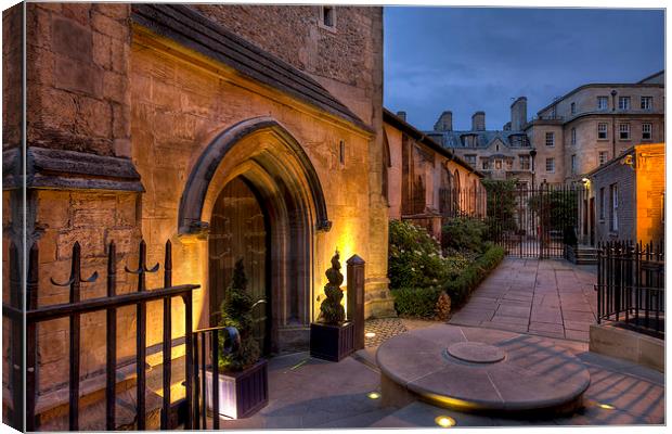 St Michaels Cambridge dusk Canvas Print by Mike Higginson