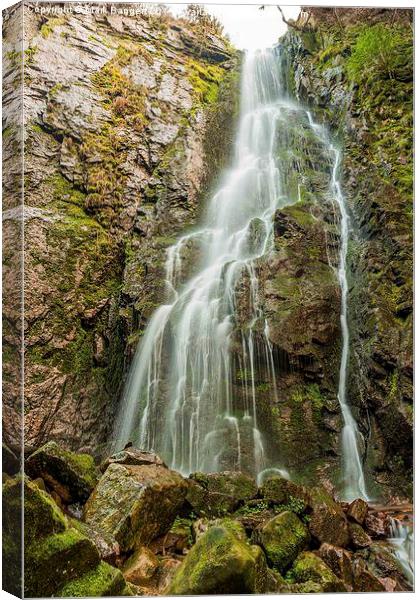 Burgbach Waterfall, Black Forest, Germany 5 Canvas Print by Mark Bangert