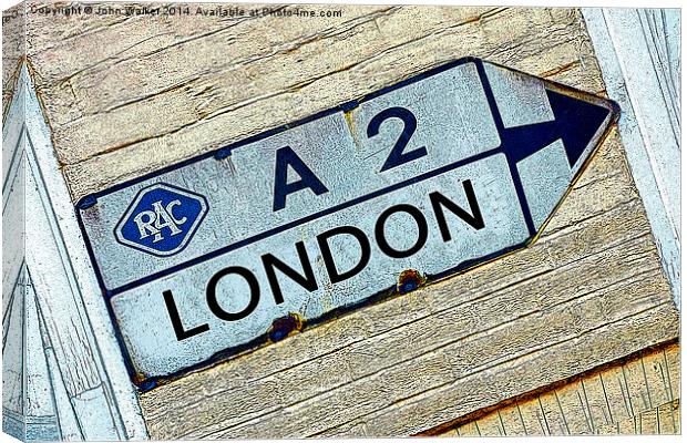 The Road to London Canvas Print by John B Walker LRPS