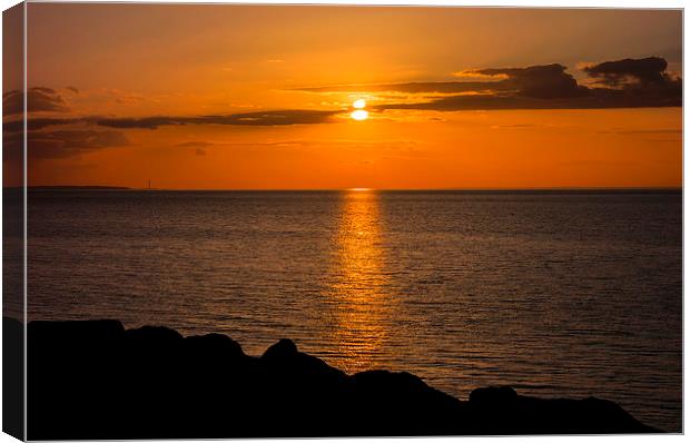 Sunset Over the Swale Estuary Canvas Print by John B Walker LRPS