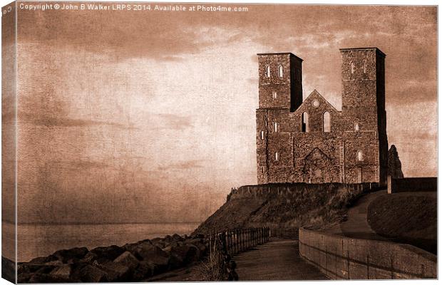 The Reculver Towers Canvas Print by John B Walker LRPS