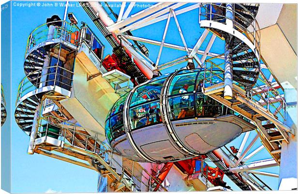 The London Eye Canvas Print by John B Walker LRPS