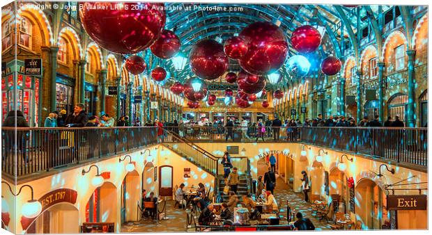  Covent Garden at Christmas Canvas Print by John B Walker LRPS