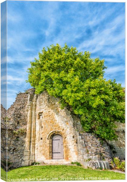 Ruins of St Augustines Abbey Canvas Print by John B Walker LRPS