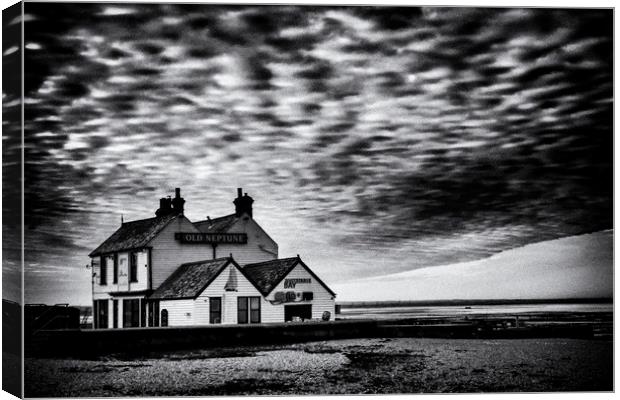 Old Neptune,Beach,Pub,Whitstable,Kent Canvas Print by John B Walker LRPS