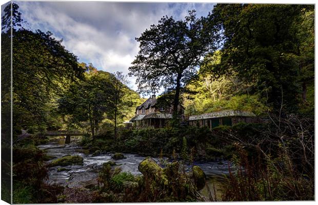 Watersmeet on a glorious Autumn day Canvas Print by Mike Gorton