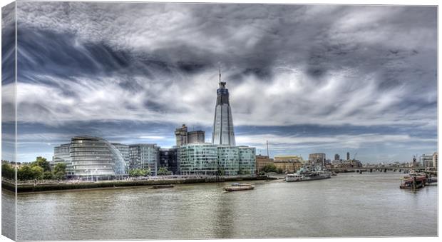 The Shard Under Construction Canvas Print by Mike Gorton