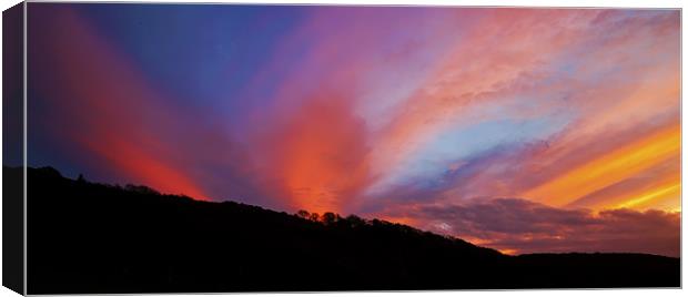Glorious Devon Sunset Canvas Print by Mike Gorton